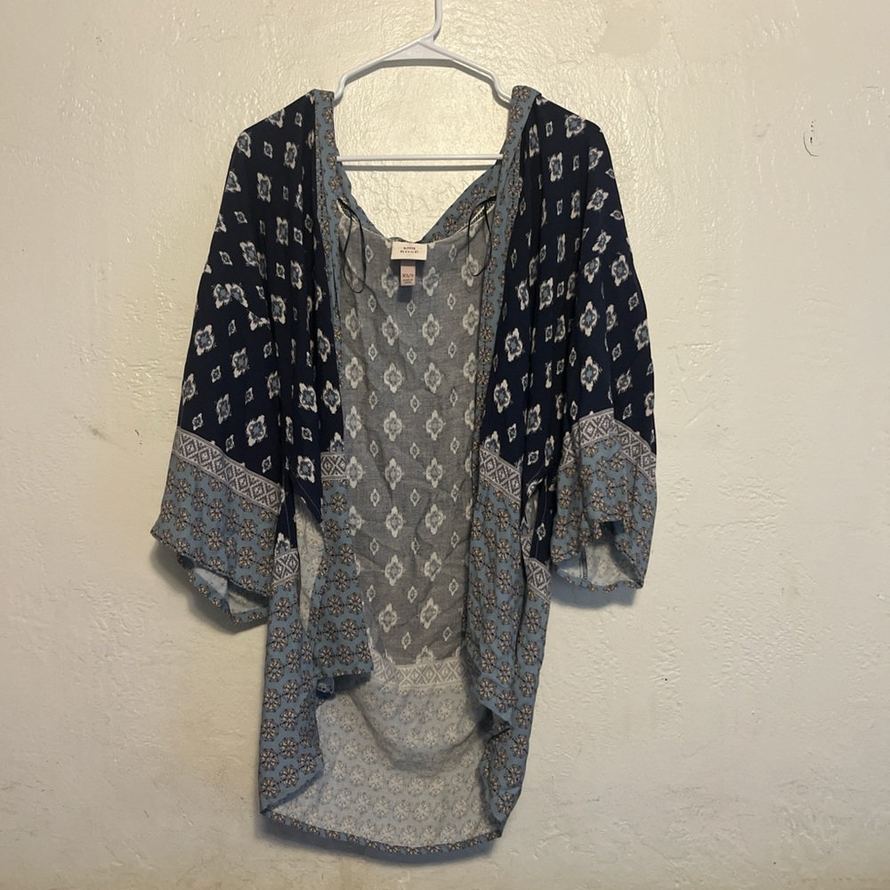 Knox rose blue kimono